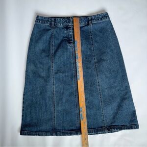 Geoffrey Beene denim blue Jean A-Line Skirt size 6 cotton spandex blend‎